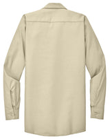 Men's Long Size, Long Sleeve Industrial Work Shirt Light Tan Medium Long