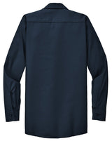 Men's Long Size, Long Sleeve Industrial Work Shirt Navy Medium Long