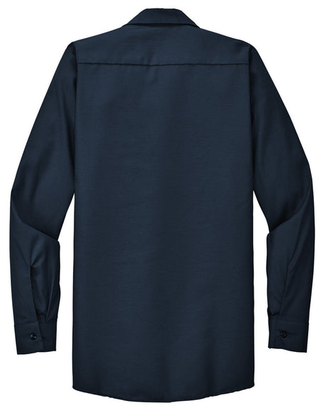 Men's Long Size, Long Sleeve Industrial Work Shirt Navy Medium Long