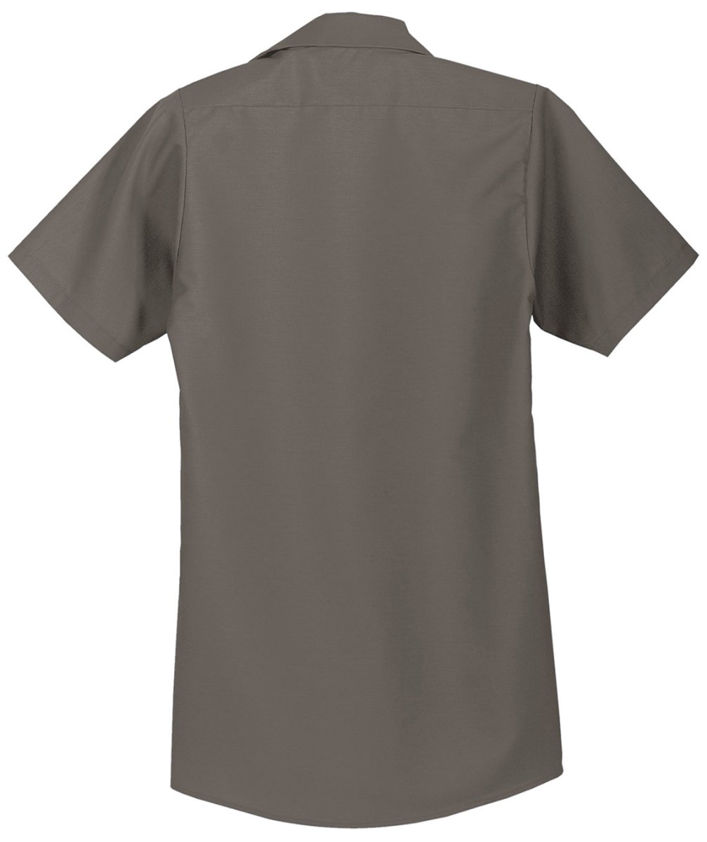 Men's Long Size, Short Sleeve Industrial Work Shirt Grey Medium Long Workwear