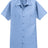 Men's Long Size, Short Sleeve Industrial Work Shirt Light Blue Medium Long Workwear