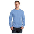 Mens Long Sleeve 5.4 - oz. 100% Cotton T-Shirt Small Light Blue Short Sleeve T-Shirts