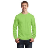 Mens Long Sleeve 5.4 - oz. 100% Cotton T-Shirt Small Lime Short Sleeve T-Shirts