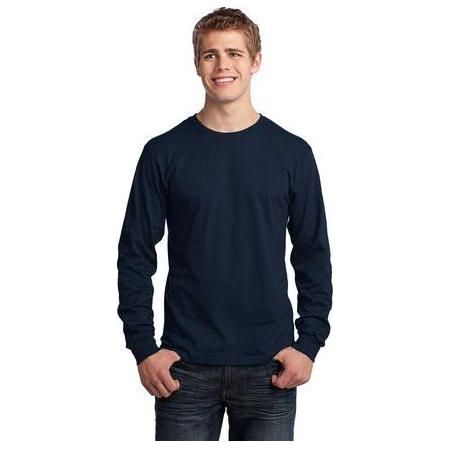 Mens Long Sleeve 5.4 - oz. 100% Cotton T-Shirt Small Navy Short Sleeve T-Shirts