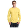 Mens Long Sleeve 5.4 - oz. 100% Cotton T-Shirt Small Yellow Short Sleeve T-Shirts