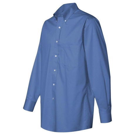 Men's Long Sleeve Baby Twill Shirt Cobalt Small