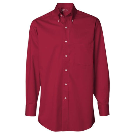 Men's Long Sleeve Baby Twill Shirt Scarlet Small