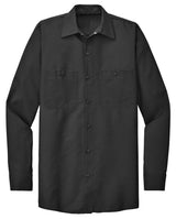 Men's Long Sleeve Industrial Work Shirt Charcoal Small