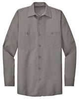 Men's Long Sleeve Industrial Work Shirt Grey Small