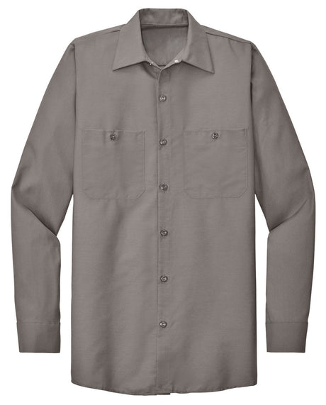 Men's Long Sleeve Industrial Work Shirt Grey Small