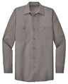 Men's Long Sleeve Industrial Work Shirt Grey Small