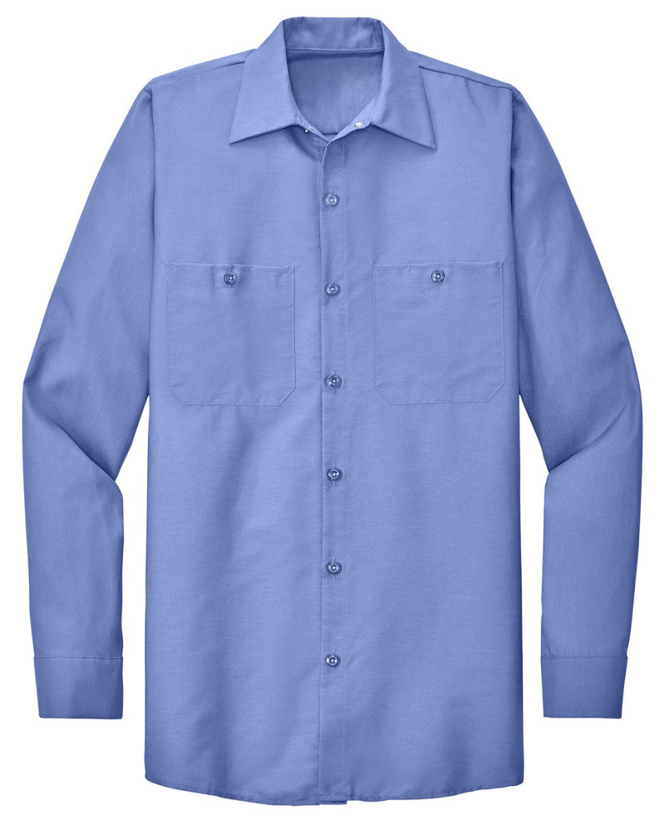 Men's Long Sleeve Industrial Work Shirt Light Blue Small