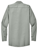 Men's Long Sleeve Industrial Work Shirt Light Grey Small
