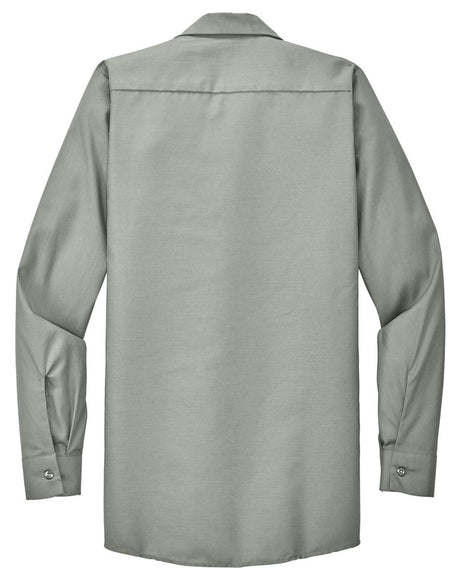 Men's Long Sleeve Industrial Work Shirt Light Grey Small