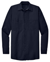 Men's Long Sleeve Industrial Work Shirt Navy Small