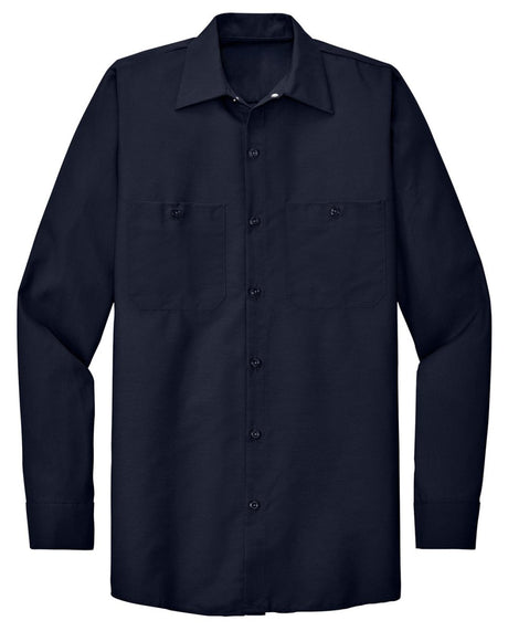 Men's Long Sleeve Industrial Work Shirt Navy Small