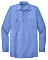 Men's Long Sleeve Industrial Work Shirt Petrol Blue Small