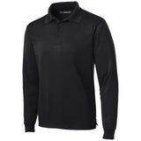 Men's Long Sleeve Micropique Sport - Wick Polo Black X - Small Polos/Knits