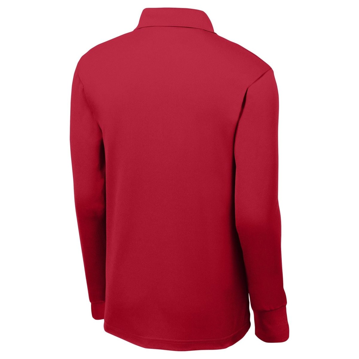 Men's Long Sleeve Micropique Sport - Wick Polo Deep Red X - Small Polos/Knits
