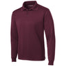Men's Long Sleeve Micropique Sport - Wick Polo Maroon X - Small Polos/Knits