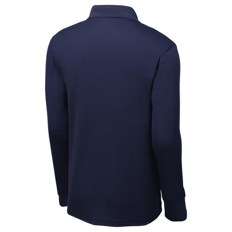 Men's Long Sleeve Micropique Sport - Wick Polo True Navy X - Small Polos/Knits