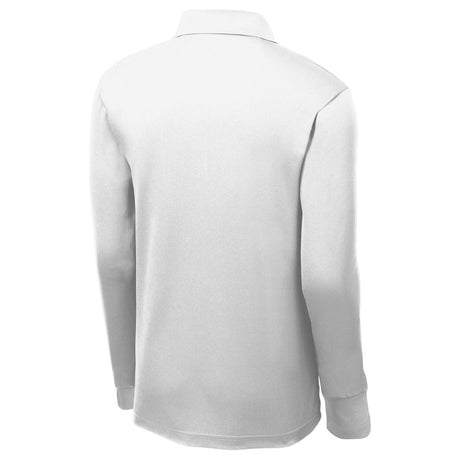 Men's Long Sleeve Micropique Sport - Wick Polo White X - Small Polos/Knits