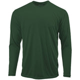 Mens Long Sleeve Moisture Wicking Athletic Shirts in Mens Sizes XS - 4XL Forest Green X - Small Athletic Long Sleeve T-Shirts