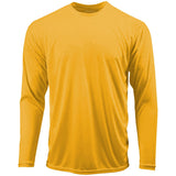 Mens Long Sleeve Moisture Wicking Athletic Shirts in Mens Sizes XS - 4XL Gold X - Small Athletic Long Sleeve T-Shirts