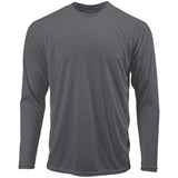 Mens Long Sleeve Moisture Wicking Athletic Shirts in Mens Sizes XS - 4XL Iron Grey X - Small Athletic Long Sleeve T-Shirts