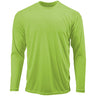 Mens Long Sleeve Moisture Wicking Athletic Shirts in Mens Sizes XS - 4XL Lime X - Small Athletic Long Sleeve T-Shirts