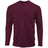 Mens Long Sleeve Moisture Wicking Athletic Shirts in Mens Sizes XS - 4XL Maroon X - Small Athletic Long Sleeve T-Shirts