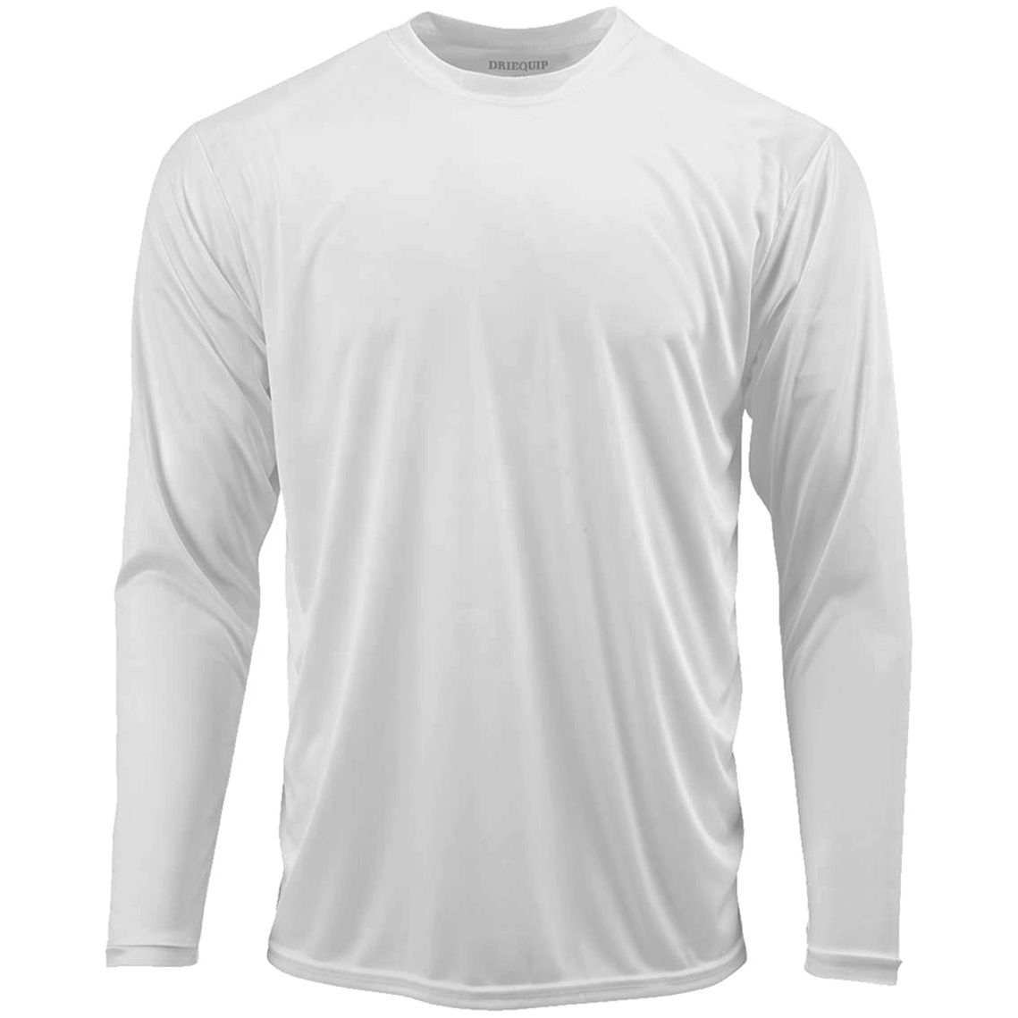 Mens Long Sleeve Moisture Wicking Athletic Shirts in Mens Sizes XS - 4XL White X - Small Athletic Long Sleeve T-Shirts