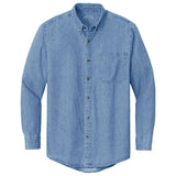 Mens Long Sleeve Value Denim Shirt X - Small Faded Blue Denim Shirts