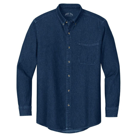 Mens Long Sleeve Value Denim Shirt X - Small Ink Blue Denim Shirts
