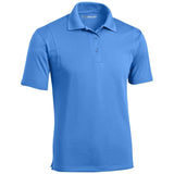 Mens Moisture Wicking Micropique Golf Polos Blue Lake Small