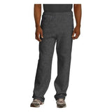 Mens NuBlend Open Bottom Pant with Pockets Small Black Heather
