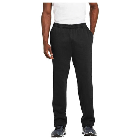 Men's Open Bottom Sweatpant Black X - Small