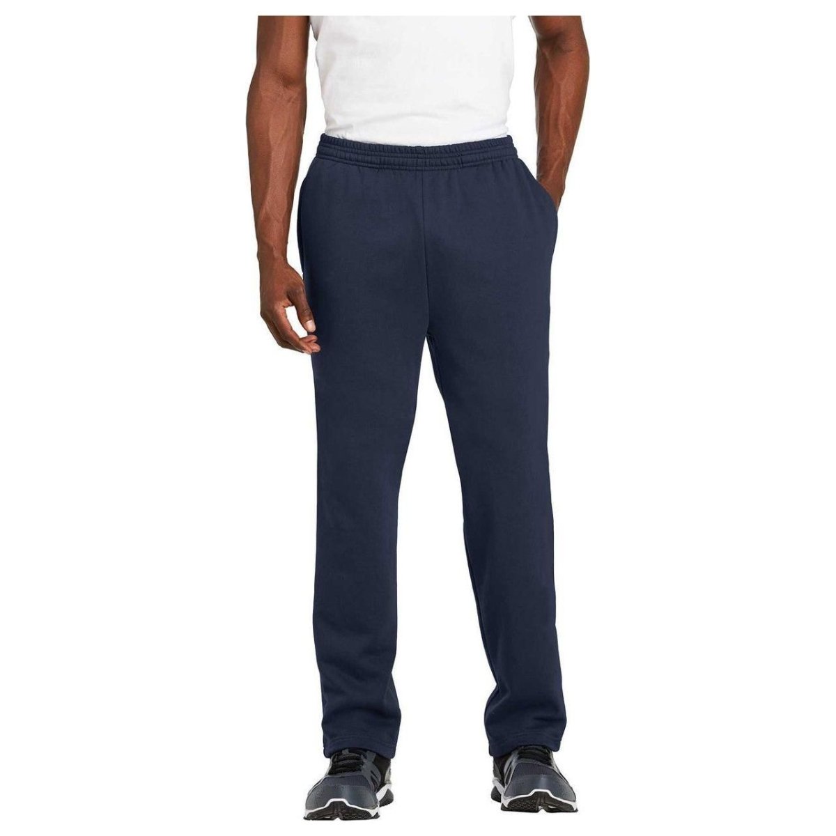 Men's Open Bottom Sweatpant Black X - Small