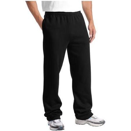 Men's Open Bottom Sweatpant Black X - Small