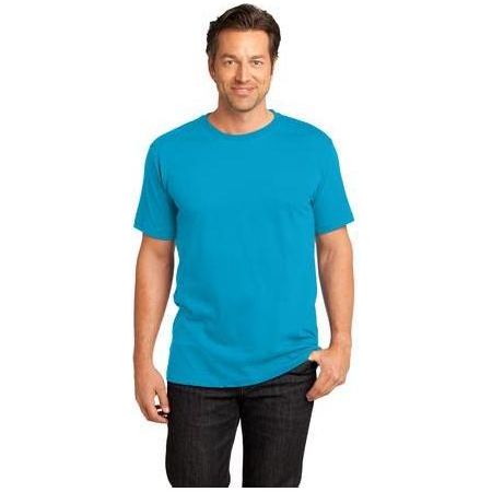 Mens Perfect Weight Crew Tee X - Small Bright Turquoise Short Sleeve T-Shirts