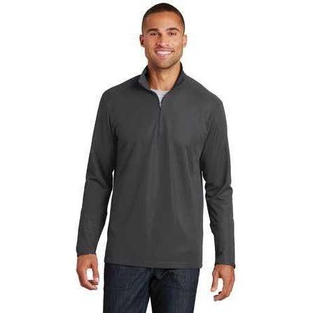 Men's Pinpoint Mesh 1/2 - Zip X - Small Battleship Grey