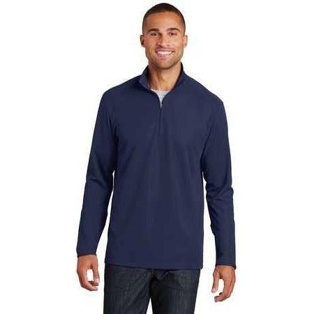 Men's Pinpoint Mesh 1/2 - Zip X - Small Battleship Grey