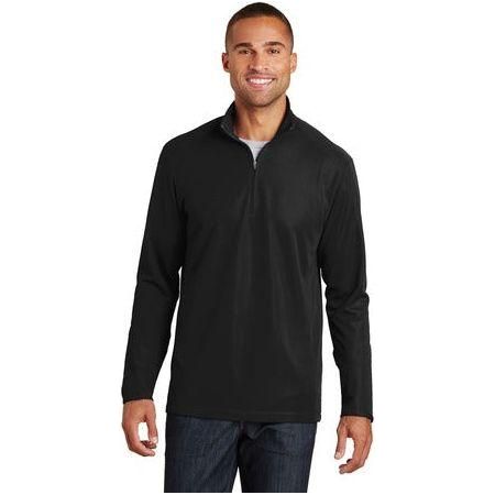 Men's Pinpoint Mesh 1/2 - Zip X - Small Black