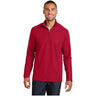 Men's Pinpoint Mesh 1/2 - Zip X - Small Rich Red