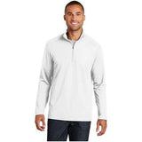 Men's Pinpoint Mesh 1/2 - Zip X - Small White