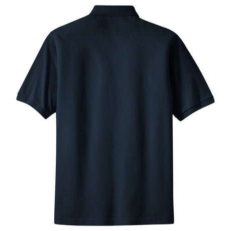 Mens Pique Knit Polo with Pocket X - Small Navy Polos/Knits