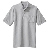 Mens Pique Knit Polo with Pocket X - Small Oxford Polos/Knits