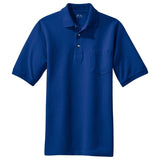 Mens Pique Knit Polo with Pocket X - Small Royal Polos/Knits