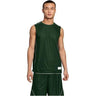 Mens PosiCharge Mesh Reversible Sleeveless Tee X - Small Forest Green Tank Top