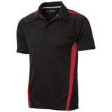 Men's PosiCharge Micro - Mesh Colorblock Polo Black / Red X - Small Polos/Knits